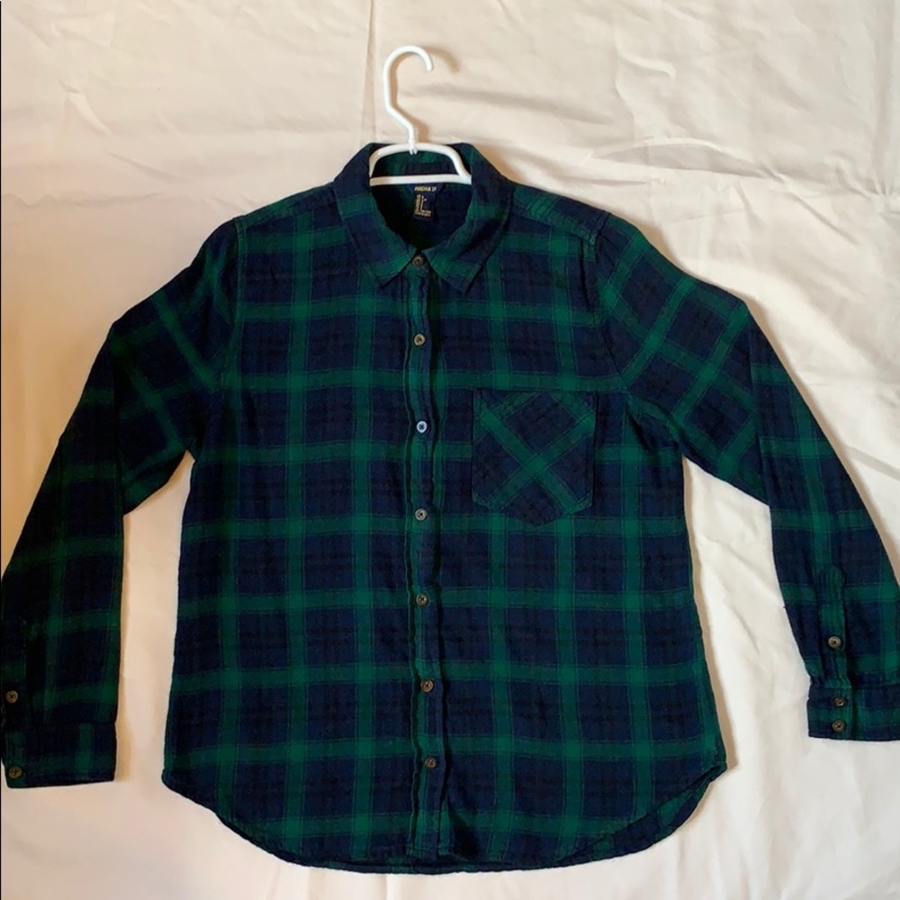 Black and Green Plaid Flannel